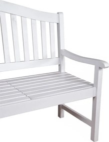 Biela drevená záhradná lavica Singapore – Garden Pleasure