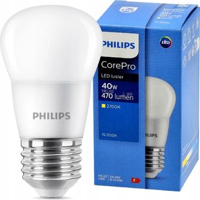 SADA 3x Philips LED žiarovka E27 5W 470lm 2700K EyeComfort CorePro P45