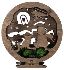 Li-Go 23634/DUB2 - LED stlmiteľná stolová dekorácia LED/12W/230V 20x22 cm dub