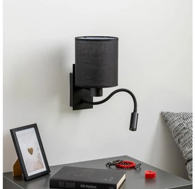 Brilagi - LED Nástenná lampa NUBILA 1xE27/25W/230V + LED/3W čierna