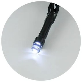 LED Vianočná vonkajšia reťaz 100xLED/2 funkcie/3xAA 10,8m IP44 studená biela