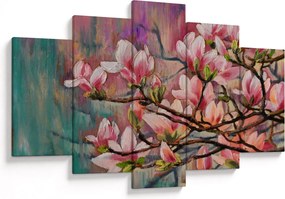 Obraz - Olejomaľba, Rozkvitnutá sakura (150x105 cm)