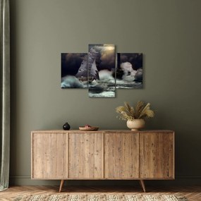Obraz - Loď plávajúca cez búrlivé vlny (90x60 cm)