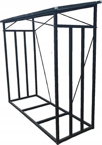 Garden Line KOVOVÝ STOJAN S STRECHOU NA DREVO 185 cm x 70 cm x 185 cm
