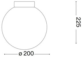 Ideal Lux - Nástenné svietidlo CARTA 1xE27/25W/230V pr. 20 cm biela