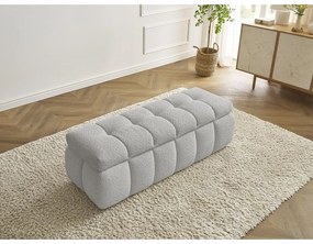 Svetlosivá lavica z textílie buklé Mont Blanc – Bobochic Paris