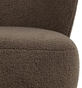 Hnedé kreslo z textílie buklé Elmont – Actona