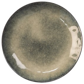 Zeleno-sivý jedálenský tanier - Ø 27*2 cm