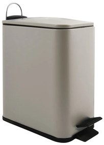 Taupe nášľapný oceľový odpadkový kôš 5 l Erik – Spirella