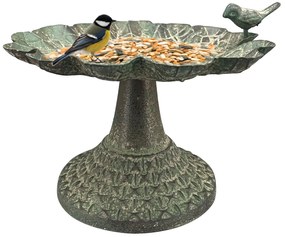 Napájadlo pre vtáky na nohe Lillian, 13x17 cm, kov, zelená