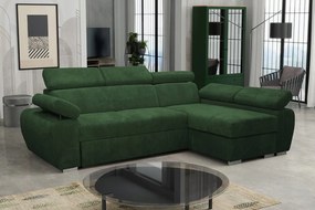 Rohová sedacia súprava Gozo (tmavozelená)