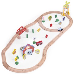 Wellhox Drevený železničný vlak na batérie