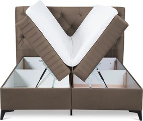 Posteľ Lusaka 180x200 cm, hnedá látka