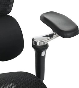 Kancelárska ergonomická stolička PORTE II — sieťovina, čierna