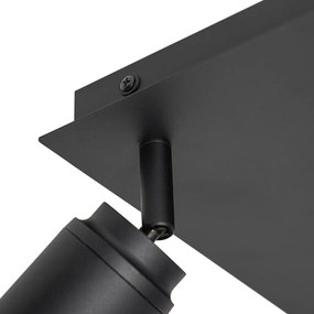 Inteligentné kúpeľňové bodové svetlo čierne štvorcové IP44 vrátane 3 Wifi GU10 - Ducha