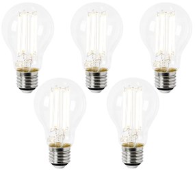 Sada 5 LED žiaroviek E27 A60 číre 2,2 W 470 lm 2700 K