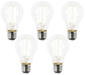 Sada 5 LED žiaroviek E27 A60 číre 2,2 W 470 lm 2700 K