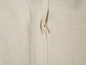 Všívaný dekoratívny vankúš so strapcami 45 x 45 cm béžová/sivá HELICONIA Beliani