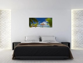 Obraz - Pláž s bielym pieskom (120x50 cm)