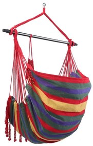 MIADOMODO Závesné hojdacie kreslo, farebné, dovnútra aj von