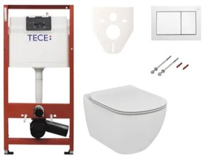 Cenovo zvýhodnený závesný WC set TECE do ľahkých stien / predstenová montáž + WC Ideal Standard Tesi SIKOTSE0, 1 ks