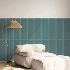 Zamatový čalúnený panel - Obdĺžnik - 60x30cm Farba: Azúrovomodrá