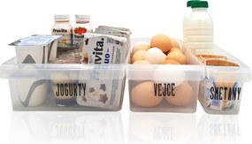 2. akosť - Sada 3ks organizérov do chladničky, ROTHO LOFT FRIDGE, antibakteriálna 5l+3l+1,5l