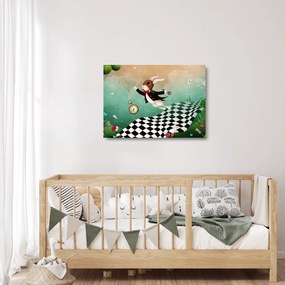 Sklenený obraz - Fantasy zajačik (70x50 cm)