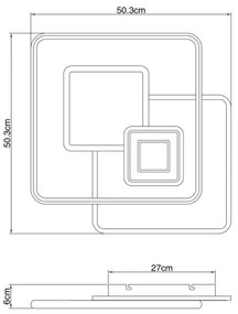 Globo 48441-50 - LED Stmievateľné stropné svietidlo RODERICK LED/50W/230V + DO