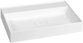 Sapho Sapho, GODIVA umývadlo 68x44cm, liaty mramor, biela, GU068-0