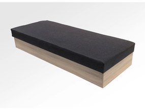 Váľanda Gold C80 - 80x200 cm Tmavosivá Pánty vpravo Dub sonoma