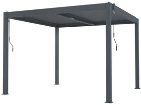 G21 Bioklimatická pergola Austin 3x3 m, antracitová hliníková