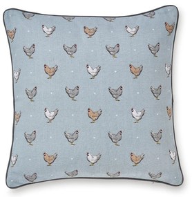 Modrý bavlnený vankúš Cooksmart Farmers Kitchen, 45 x 45 cm