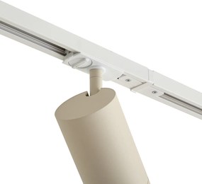 Moderný koľajnicový systém s 3 bodovými svetlami biely s béžovou 1-fázový GU10 70mm - Iconic Jeana Luxe
