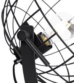 Priemyselná trojnohá stolná lampa čierna nastaviteľná - Hanze