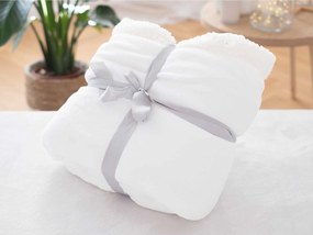 Baránková deka mikroplyš 220 × 200 cm – Laura biela