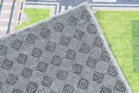 Detský koberec s motívom zeleného mestečka Šírka: 80 cm | Dĺžka: 150 cm