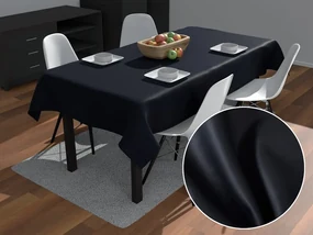 Biante Obdĺžnikový bavlněný saténový ubrus ST-019 Čierny 50x100 cm