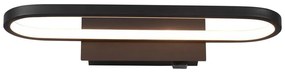 Matne čierne LED nástenné svietidlo (dĺžka 40 cm) Gianni - Trio