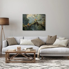 Sklenený obraz - Tropický les (70x50 cm)