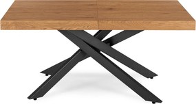 HAMPTON Rozkladací stôl 160-240 cm Zlatý dub/Čierna