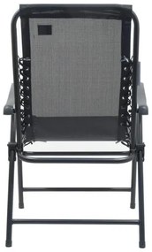 Skladacia záhradná stolička čierna