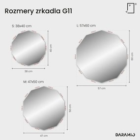 Atypické zrkadlo s LED osvetlením G11