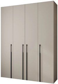Šatníková skriňa 190 cm Carmela 40-3 (kašmír + čierna). Akcia -20%. Vlastná spoľahlivá doprava až k Vám domov. 1126627