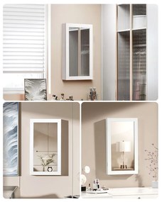 Zrkadlová uzamykateľná skrinka na šperky SONGMICS JBC51W