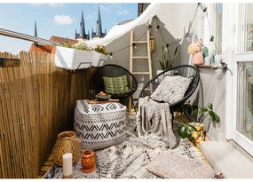 Čierne záhradné kreslo z umelého ratanu Bonami Selection Avocado