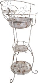Biele antik dekoratívne kovové umývadlo French - 48*42*108 cm