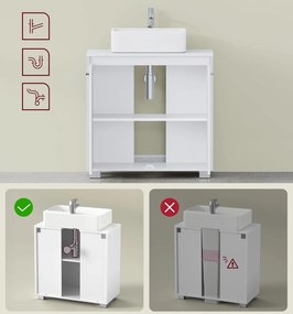 Skříňka pod umyvadlo Vasagle Bruser 60 cm bílá