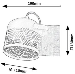Rabalux 3298 - Nástenné bodové svietidlo ROTEM 1xE14/40W/230V