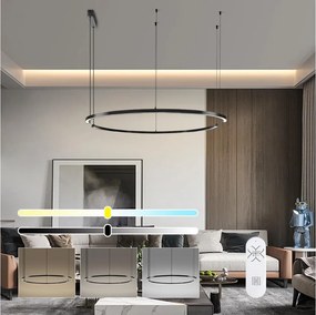 Immax NEO 07329L - LED stmievateľný závesný luster na lankách FINO 72W/230V 120 cm čierna Tuya+DO